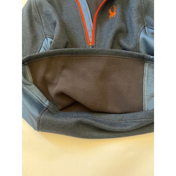Spyder Outbound Half Zip Mid-Weight Mock Neck Sweater 1/4 Zip Navy Size Large - Picture 10 of 10